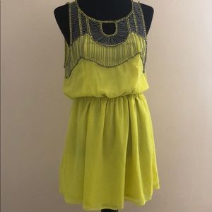 Bebe yellow dress